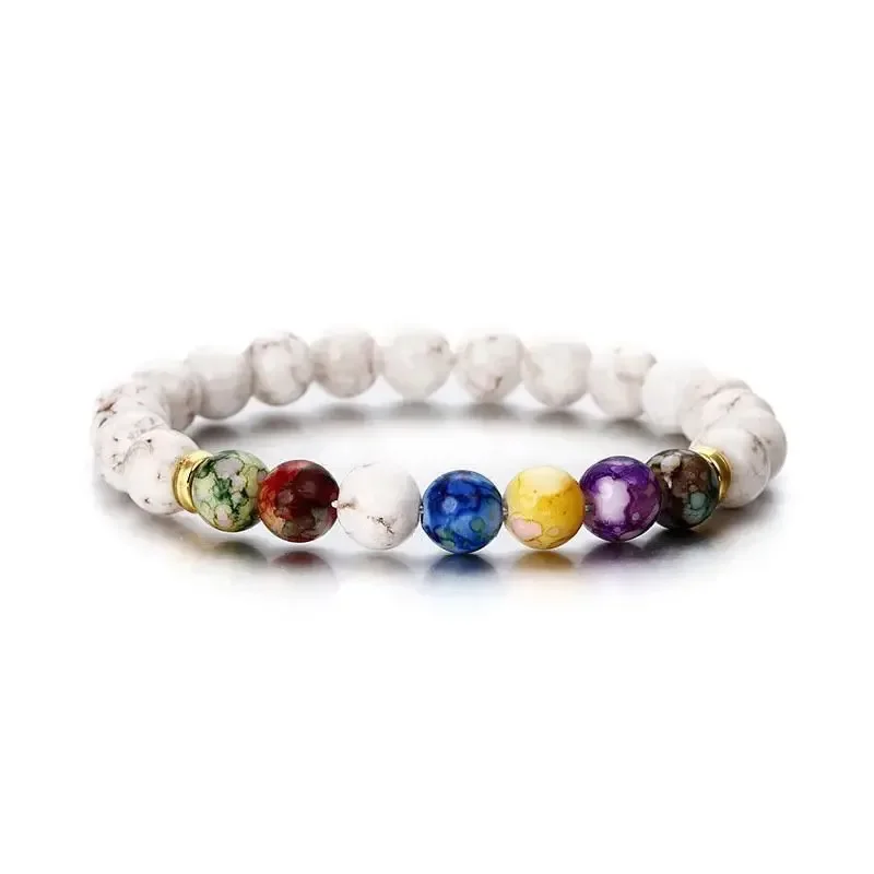 Armband mit 7 Chakra-Perlen für Damen, fördert Gleichgewicht und Energie, ideal für Yoga, Meditation und den täglichen Gebrauch, ein schönes Schmuckstück als Geschenk. – Detail 7