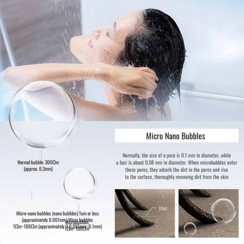 Five-speed pressurized shower head pressurized rain shower bath water heater bathroom shower head bath bar Hose Set