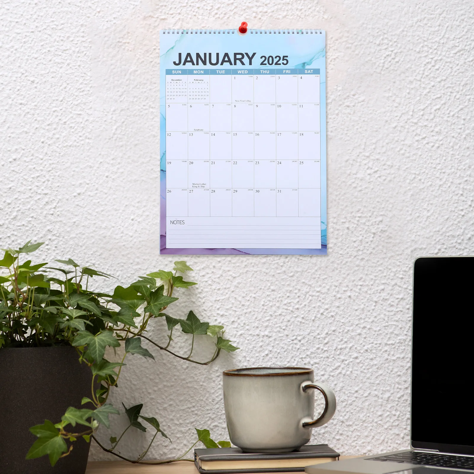 

Monthly Wall Calendar Clear Printed Hanging Calendar For Office Home Family Holiday Planning Lightweight Small Size Sturdy