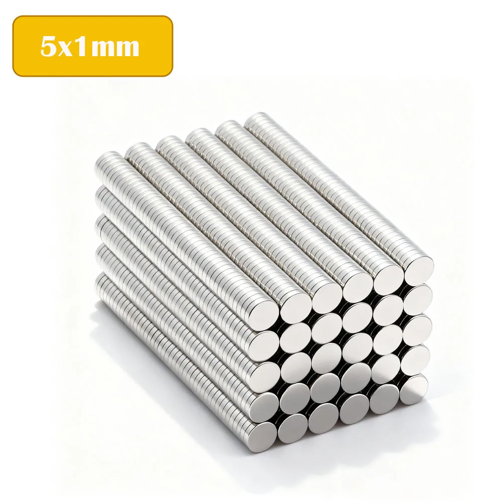 5mmx1mm Super Strong Round Neodymium Magnet Powerful Magnets N35 small Permanent Magnetic NdfeB Refrigerator Magnet 5x1