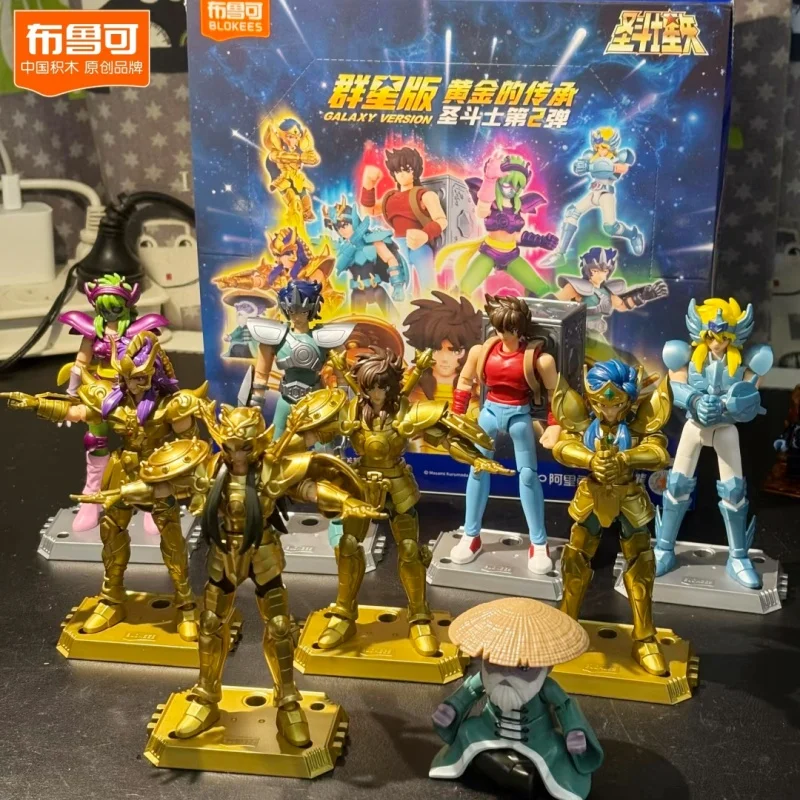 

В наличии Blokees Saint Seiya Galaxy 02, версия Blind Box the Legacy of the Gold Saints, экшн-фигурка, сборная модель, комплект в подарок