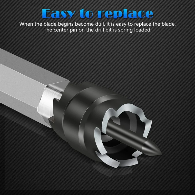 ABPP-15Pack Rotary Spot Weld Cutter Sets Double,3/8Inch HSS Spot Weld Cutter Remover Drill Bits Hex Sheet Hole Cutter Remover