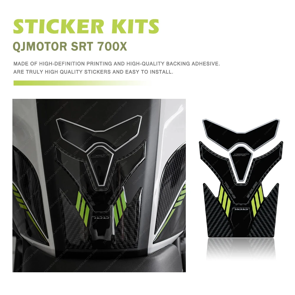 

For QJ Motor SRT 700 X 2024 Motorcycle Tank Pad 3D Epoxy Resin Sticker Anti Slip Protection Stickers Kit