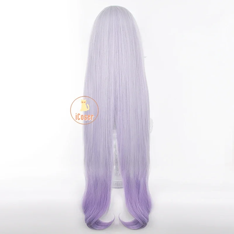 Honkai Star Rail-peluca de Cosplay de cisne negro, pelo largo morado claro, jardín de colección, fiesta de Halloween para mujer, accesorio iCoser