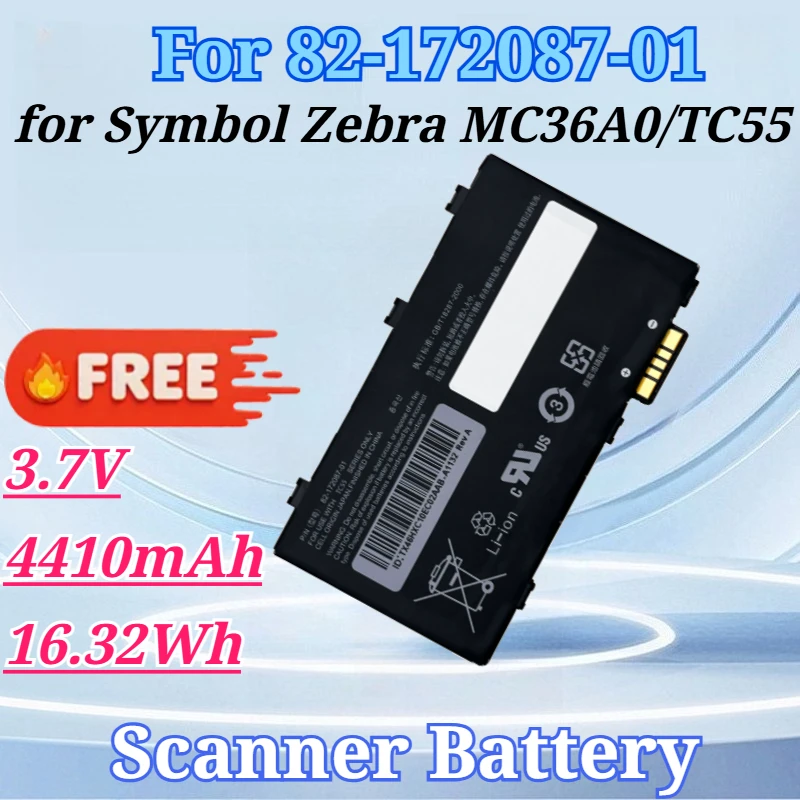 

3.7V 4410mAh 16.32Wh for 82-172087-01 Replacement Battery for Symbol for Zebra MC36A0 TC55 82-164807-01 Rechargeable Batteries