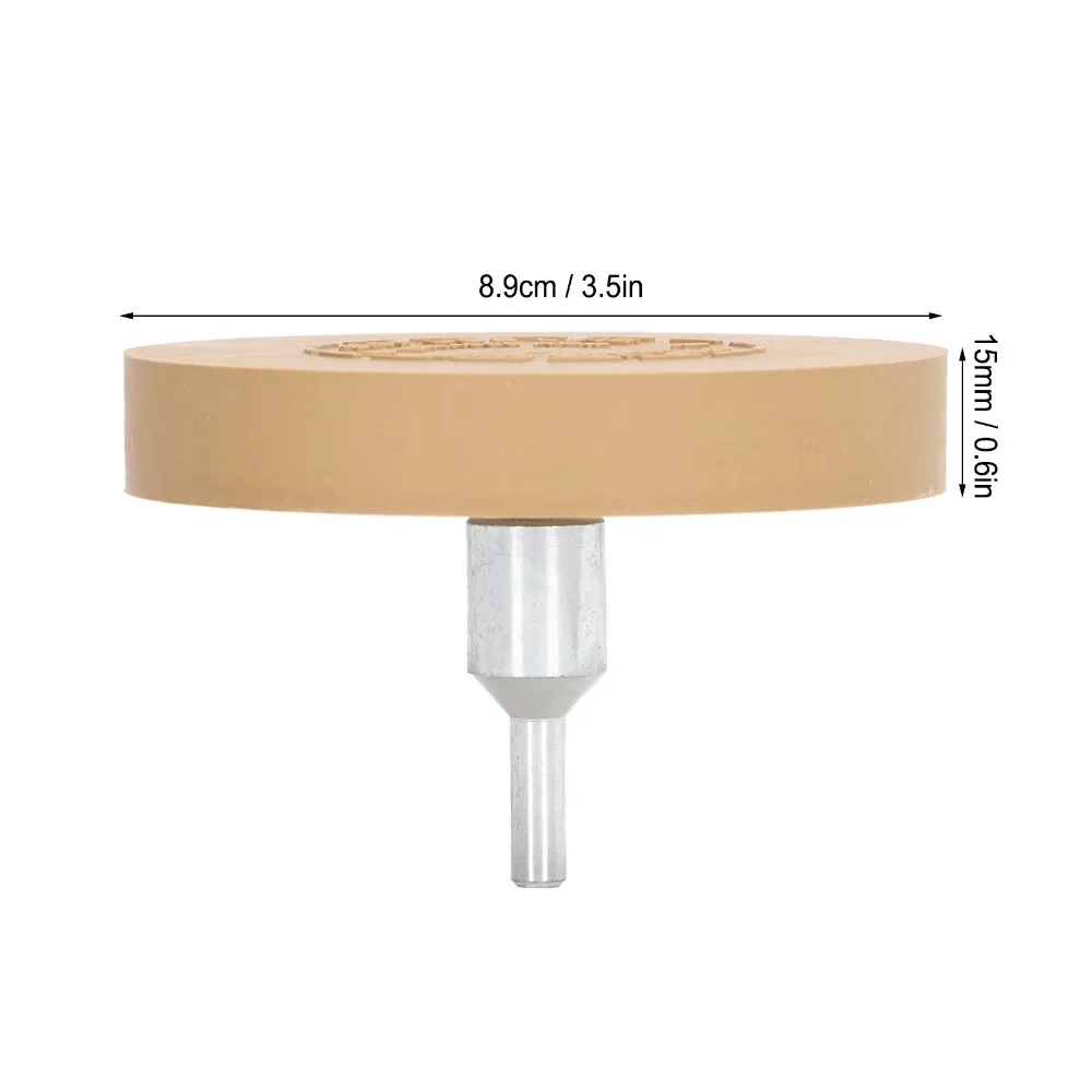 3.5in Rubber Eraser Wheel Rubber Material 4000RPM Pneumatic Adhesive Remover For Drill Adhesive Remover Wheel Pinstripes Removal