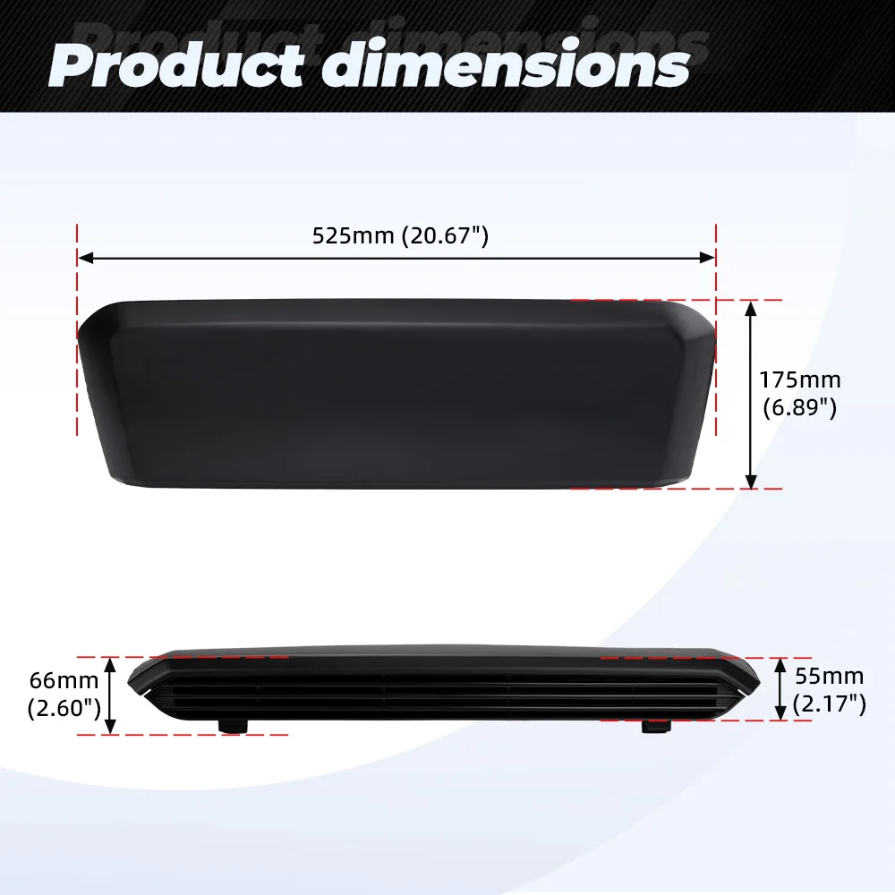 RASTP-New Front Upper Hood Scoop Intake Air Duct Vent Black For 2016-2022 Toyota Tacoma 7618104900 LKT195
