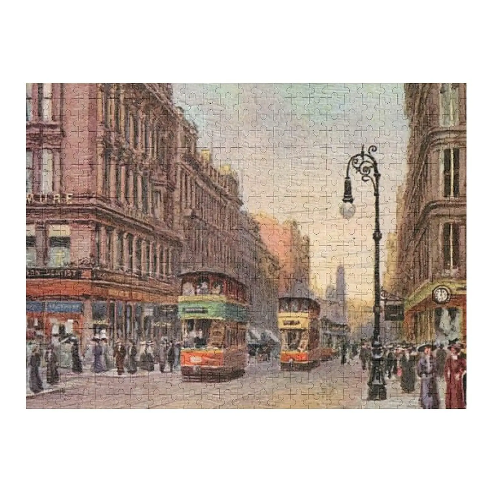 Винтажная иллюстрация улицы Собчихолла, головоломка Глазго, рождественские подарки, индивидуальные подарки для детей, головоломка