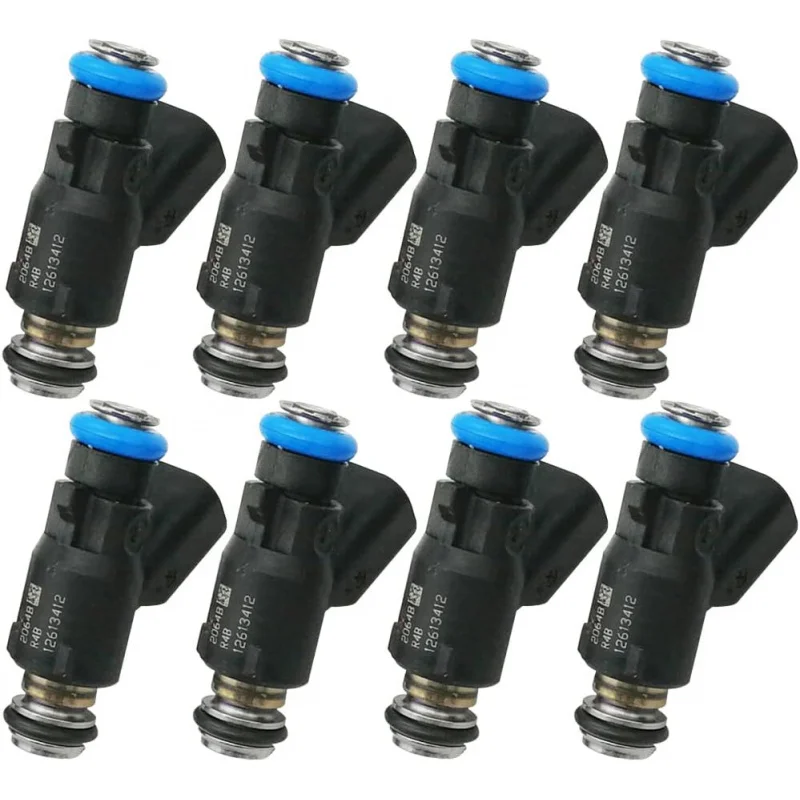 8Pcs FJ1089 12613412 Fuel Injectors Nozzles 4 Holes Engine for 2010-2013 Chevrolet Silverado 1500 2500 HD Cadillac V8 Engine