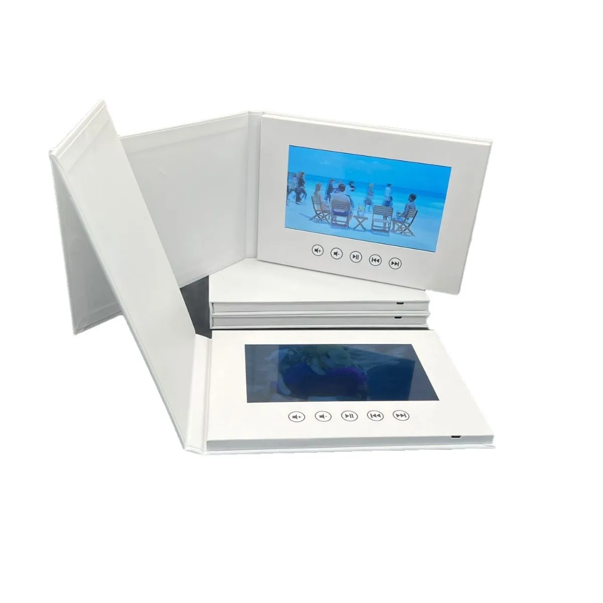 

Печатный на заказ 7-дюймовый IPS ЖК-дисплей с цифровым приглашением, видеокарточка, свадебная видеокнига, видеоброшюра, динамик MP4