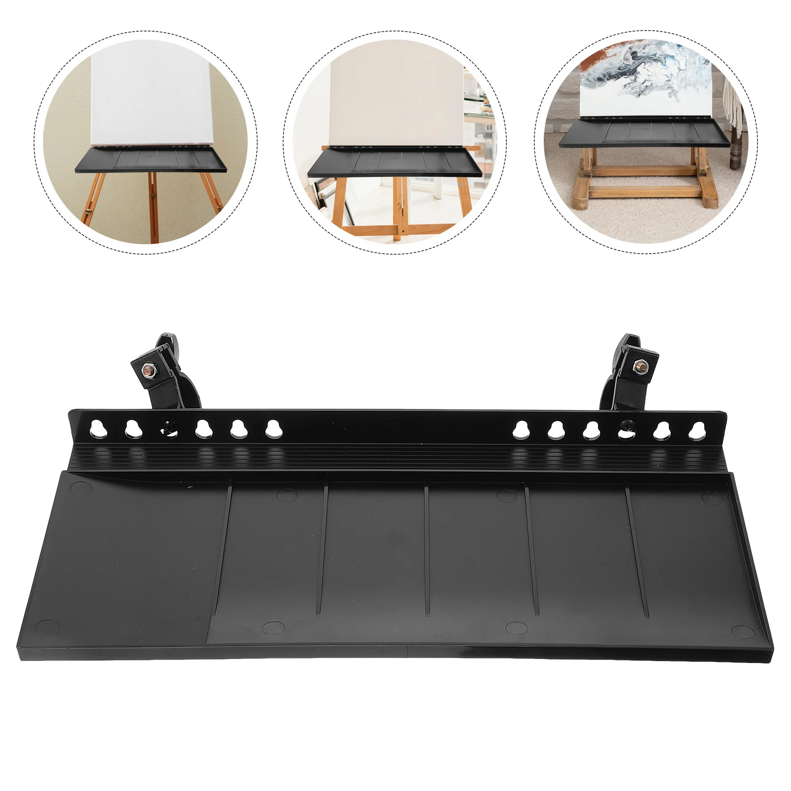 

Easel Detachable Plastic Paint Tray Lightweight Durable Stable Holder Storage Shelf for Painting Tools Organizer
