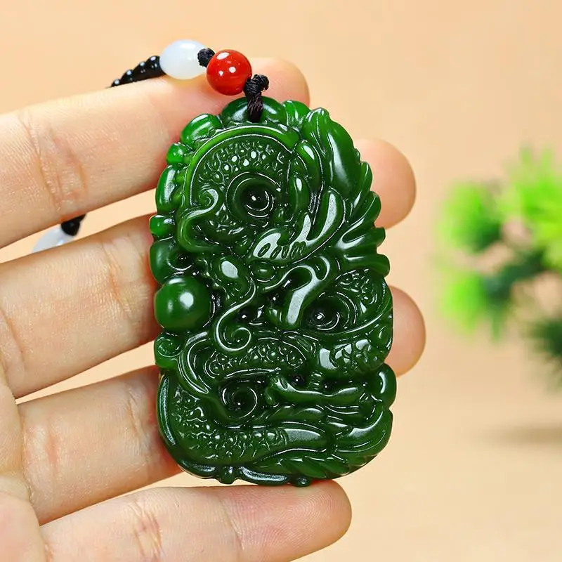 

Hetian Jade Dragon Pendant Topaz Zodiac Dragon Pendant Chicken Bloodstone Dragon Necklace jade pendant necklace