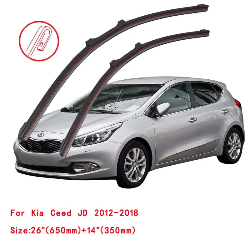 For KIA Pro Ceed ED JD CD Hatchback 1.4 1.6 2008 2009 2010 2013 2016 2018 2019 2020 2022 Car Brush DoubleRubber Windshield Wiper