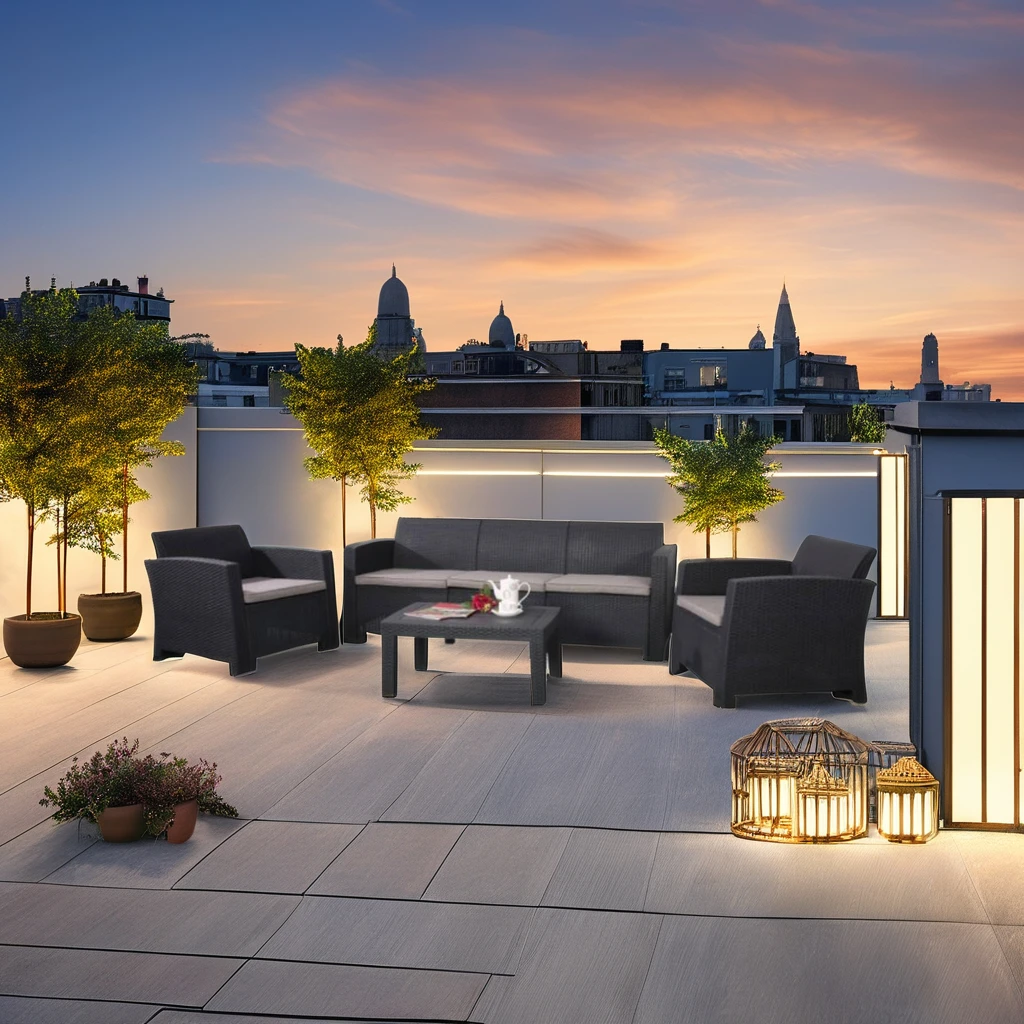 

Modern Style Outdoor PP Furniture Sofa Set for Patio Garden Villa Courtyard Farmhouse or Apartment Dining & Living Room Use