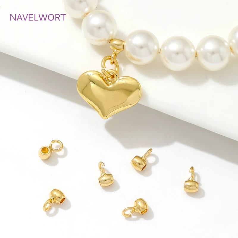 18K Gold Plated Bail Bead Hanger Rings,Brass Pendant Bail Connector,Bails For Jewelry,DIY Necklace Jewelry Making Accessories image 2