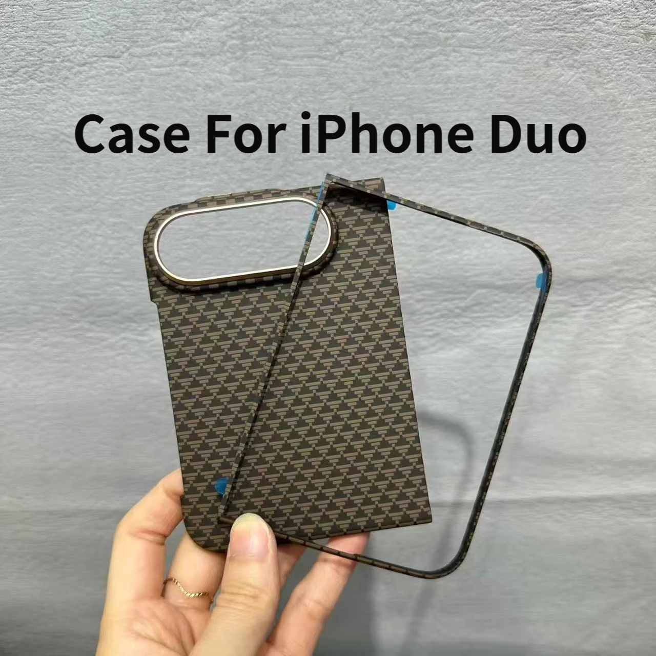Busienss Luxury Ultra Slim Carbon Fiber Pattern Case For iPhone Duo for Magsafe Alloy Lens Shockproof Protect Cover