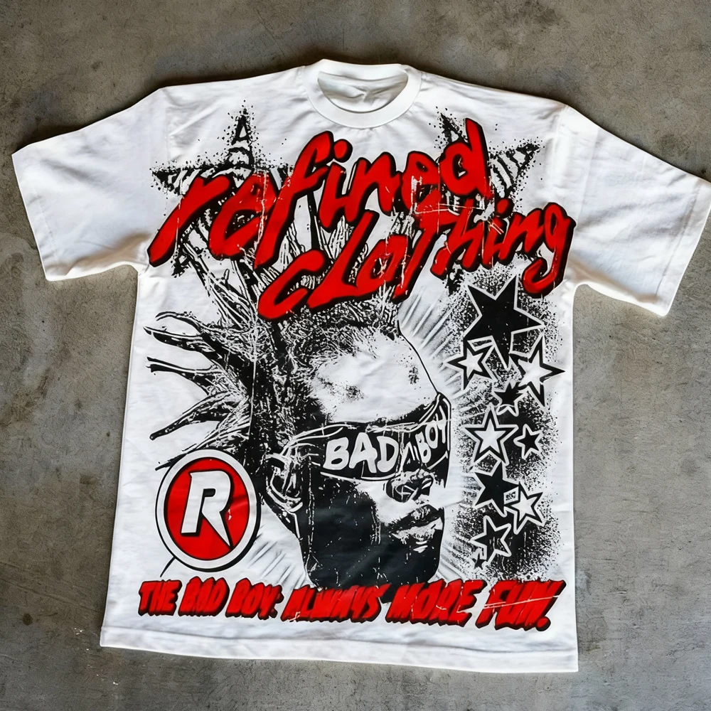 Crânio gráfico harajuku camiseta casual verão manga curta das mulheres dos homens y2k hip hop tshirt de algodão de grandes dimensões camisetas streetwear