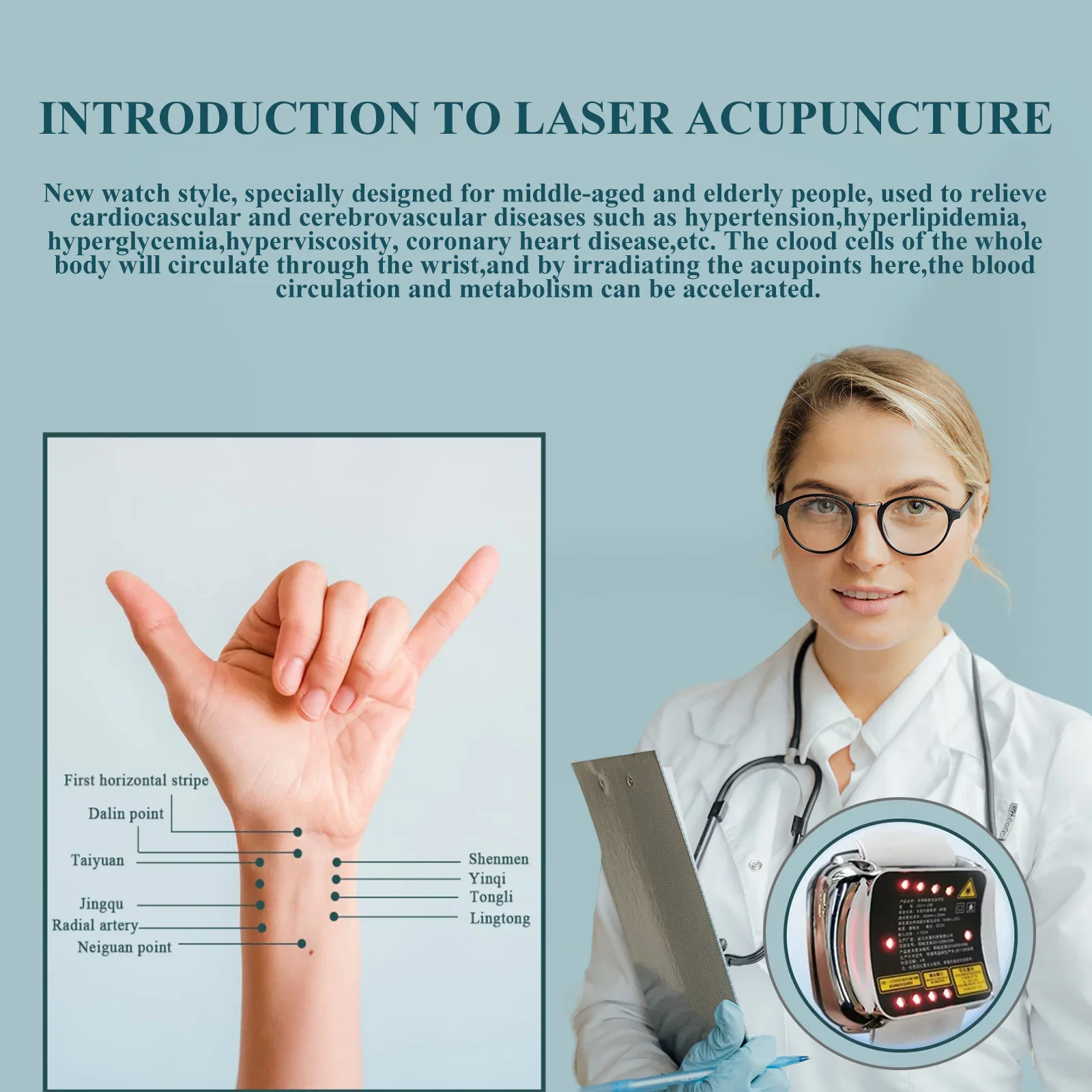 New Technology TCM Acupuncture Laser Physiotherapy 650nm Light Therapy Device