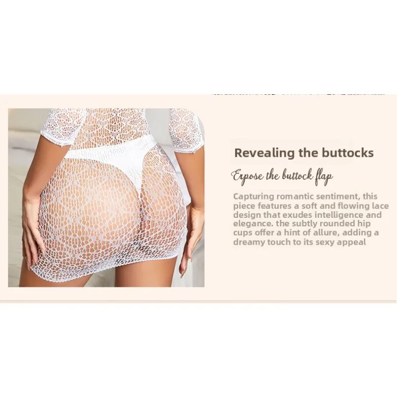 بدلة نسائية من Glow The Dark بأكمام شبكية أزرق وأخضر فاتح ملابس داخلية شفافة مخرمة فستان كلوبوير مثير للحفلات