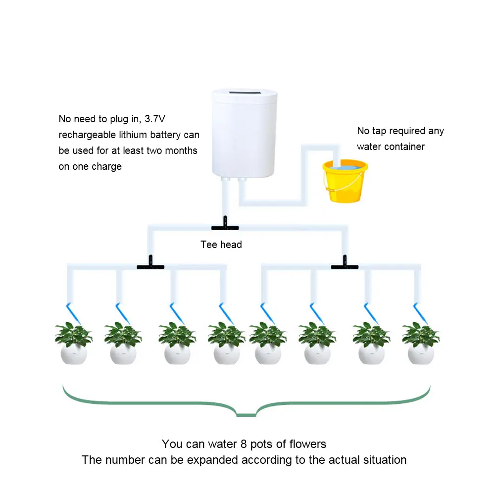 Outdoor Flower Plant Home Sprinkler 8/4/2 Head Automatic Watering Pump Controller Drip Irrigation Device Pump Timer System