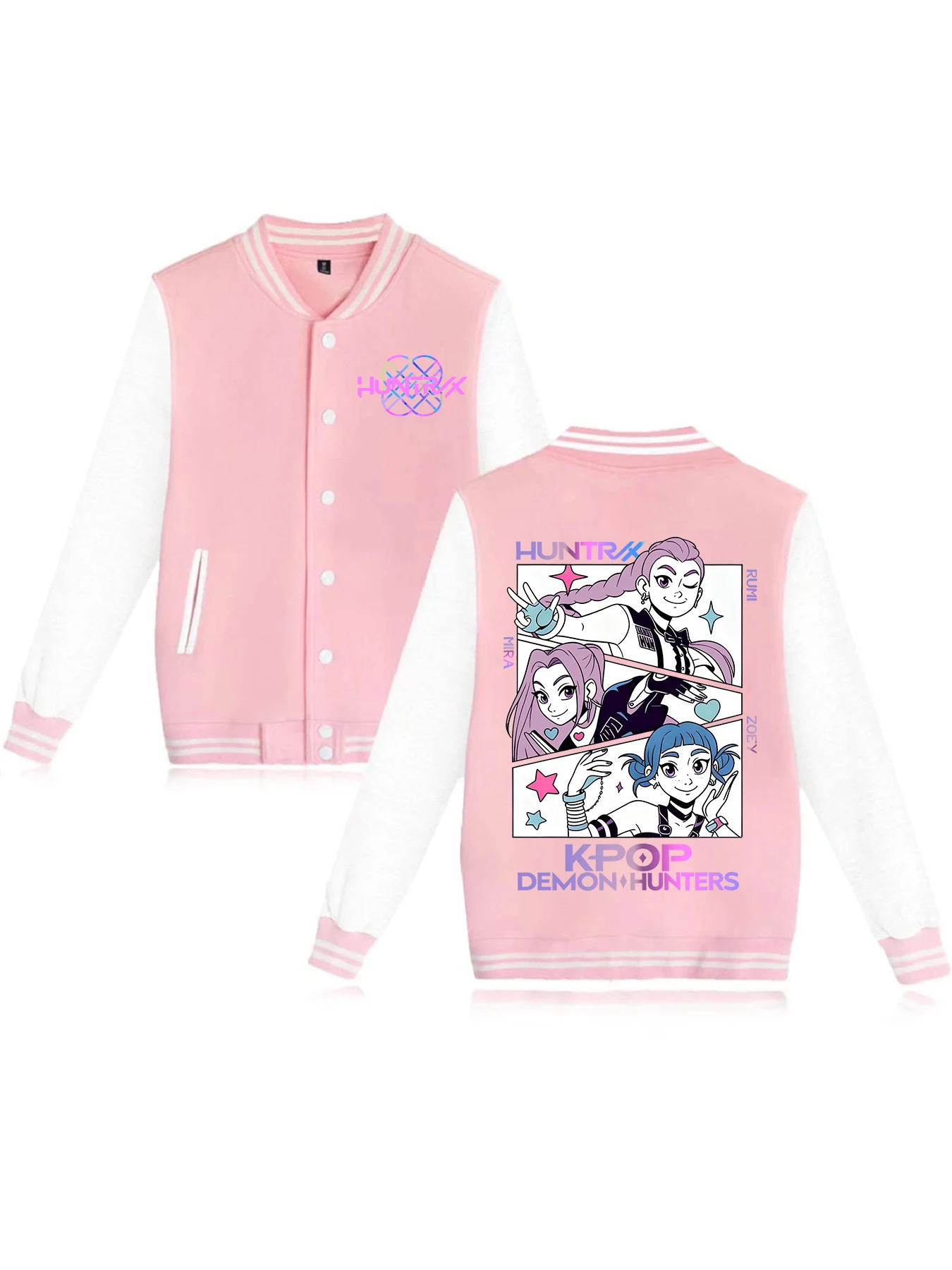 سترة بيسبول مطبوعة من Kpop Demon Hunters هدية مضحكة Y2k للأصدقاء