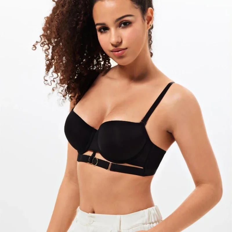 Bralette Half Cup Bezszwowe fiszbiny dla kobiet Miękki biustonosz Seksowna bielizna Biustonosz z wyściółką Push Up Komfortowa niewidoczna bielizna