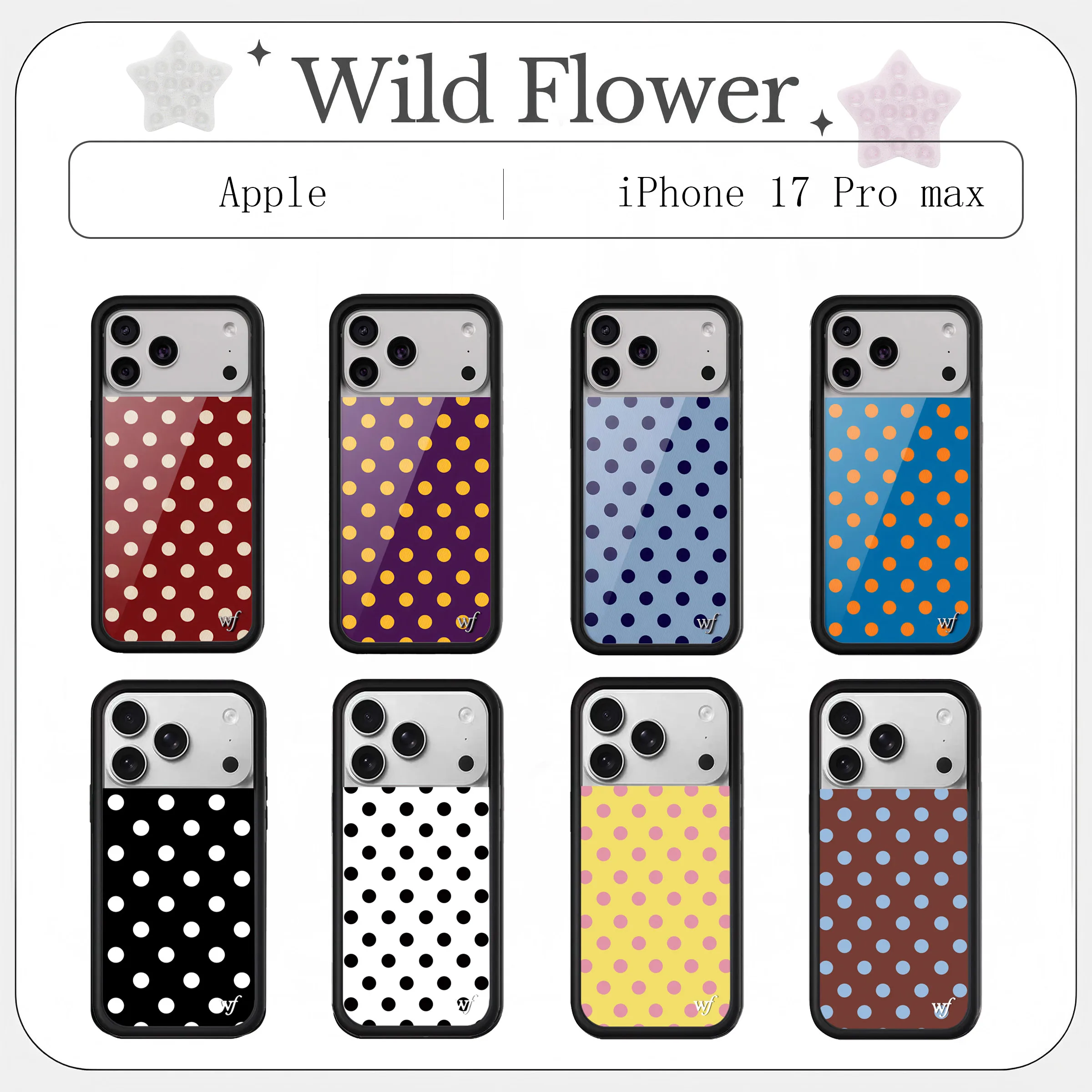 

New Wildflower 3D Musical Polka point Phone Case for iPhone 17ProMax 12 13 14 15 16 17 Pro Max Plus Air funny Luxury WF Cover