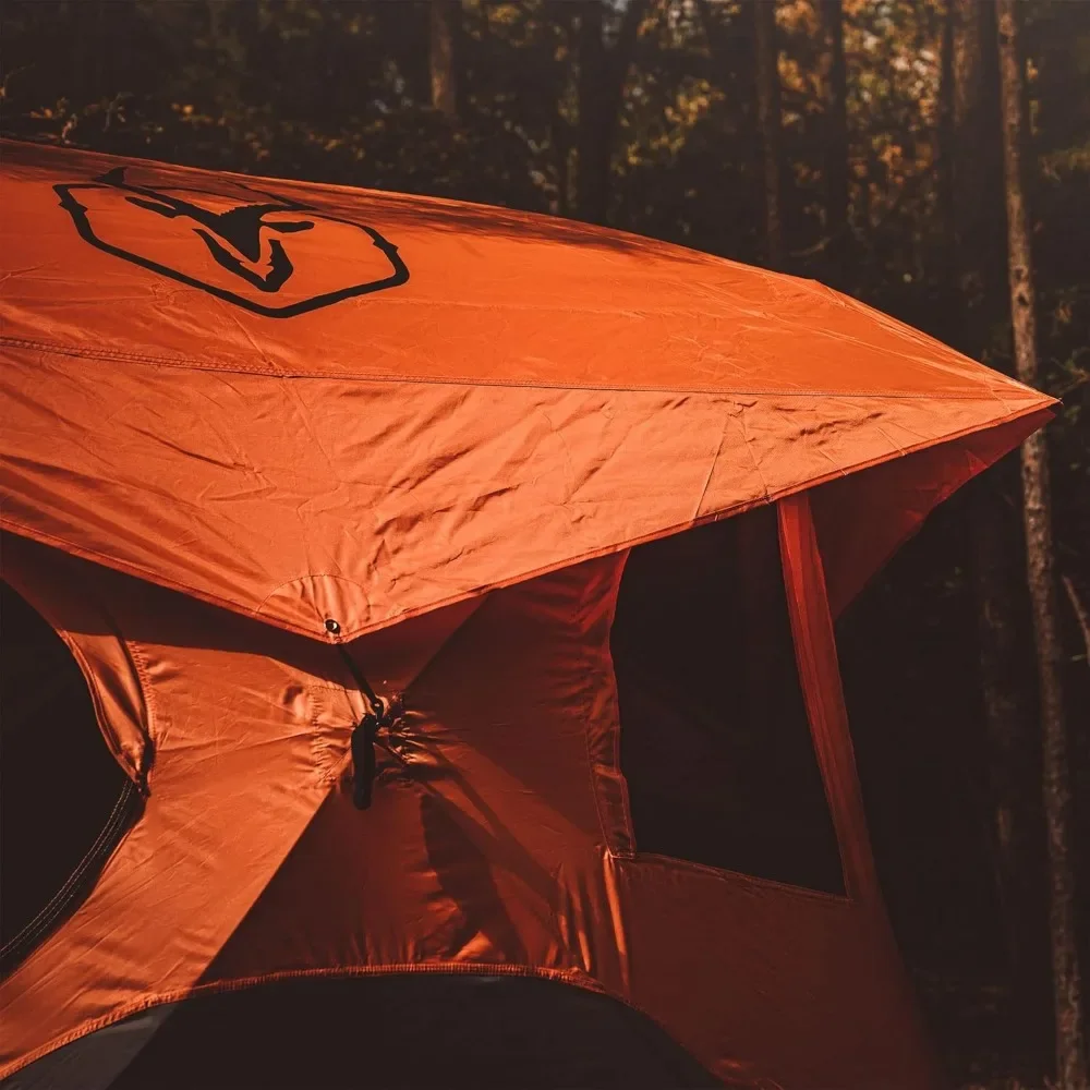 Tente de camping ou de plage en polyester, portable et étanche, 4 prêts hypothécaires, pour l'extérieur, avec pardessus, écran en maille et mouche de pluie