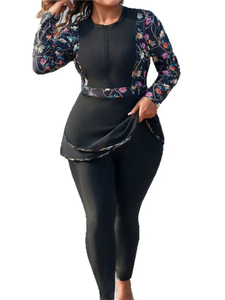 L-4XL Plus Size High Waist Bikini Women's Push Up Large Size 3XL 4XL Swimsuit Summer Mujer Tummy Control Swimwear Bikini Sets view 5