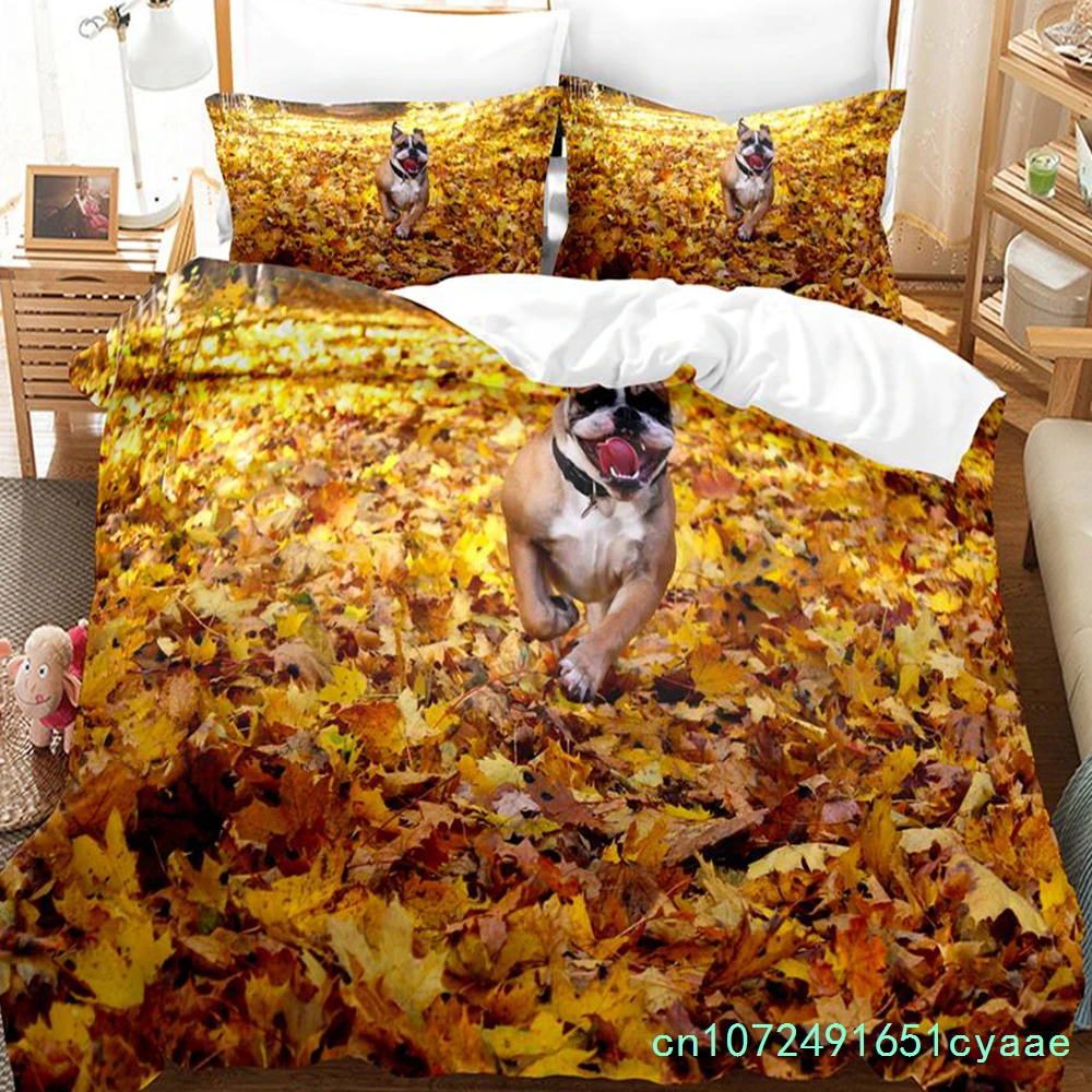 3D The Bulldog Bedding Sets Duvet Cover Set With Pillowcase Twin Full Queen King Bedclothes Bed Linen 2
