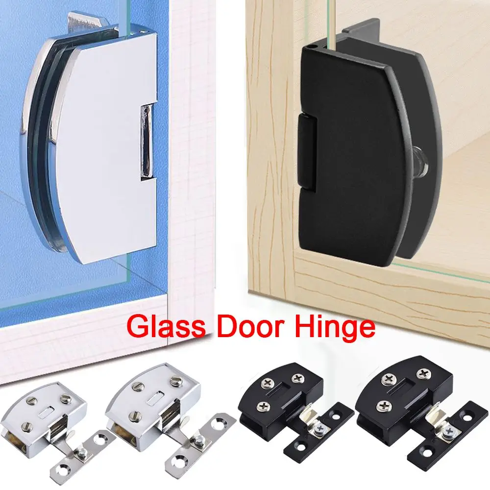 Home No Hole Hardware Furniture Supplies Cabinet  Hinge Clip Window Accessories Glass Door Hinge