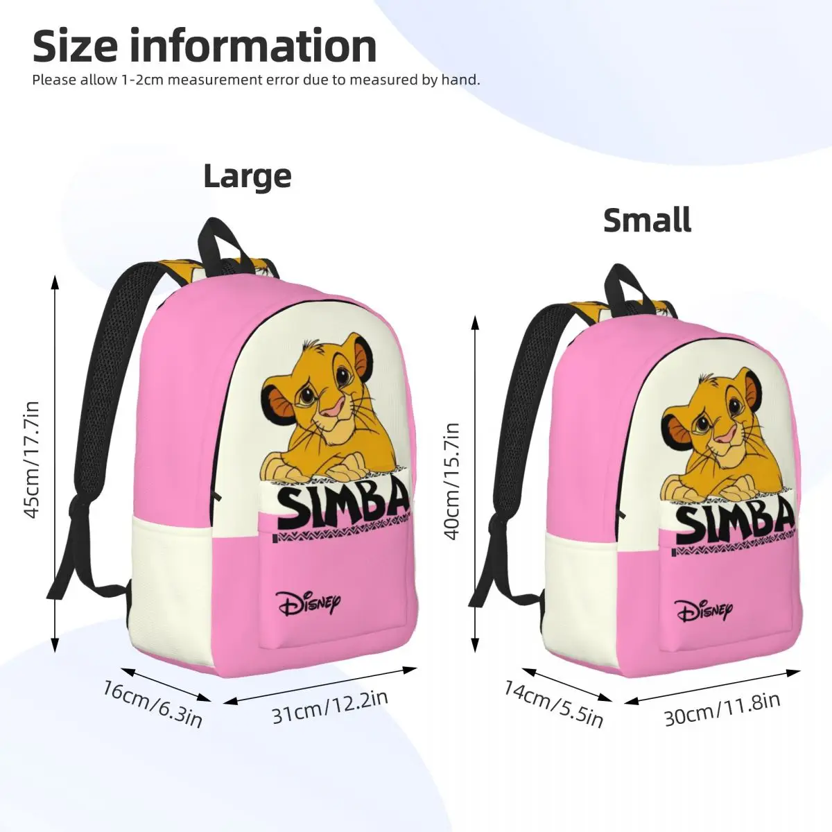 Birthday Cute Simba Classic Sturdy Shoulder Handbag Disney⦆The Lion King⦆Film Good Quality Girl Kid Storage Bag For Work