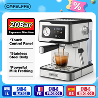 Cafelffe Espresso Machine 20Bar,Cappuccino Maker with Milk Frother Steam Wand,Coffee Maker,Semi-Automatic Cafetera present,Gift