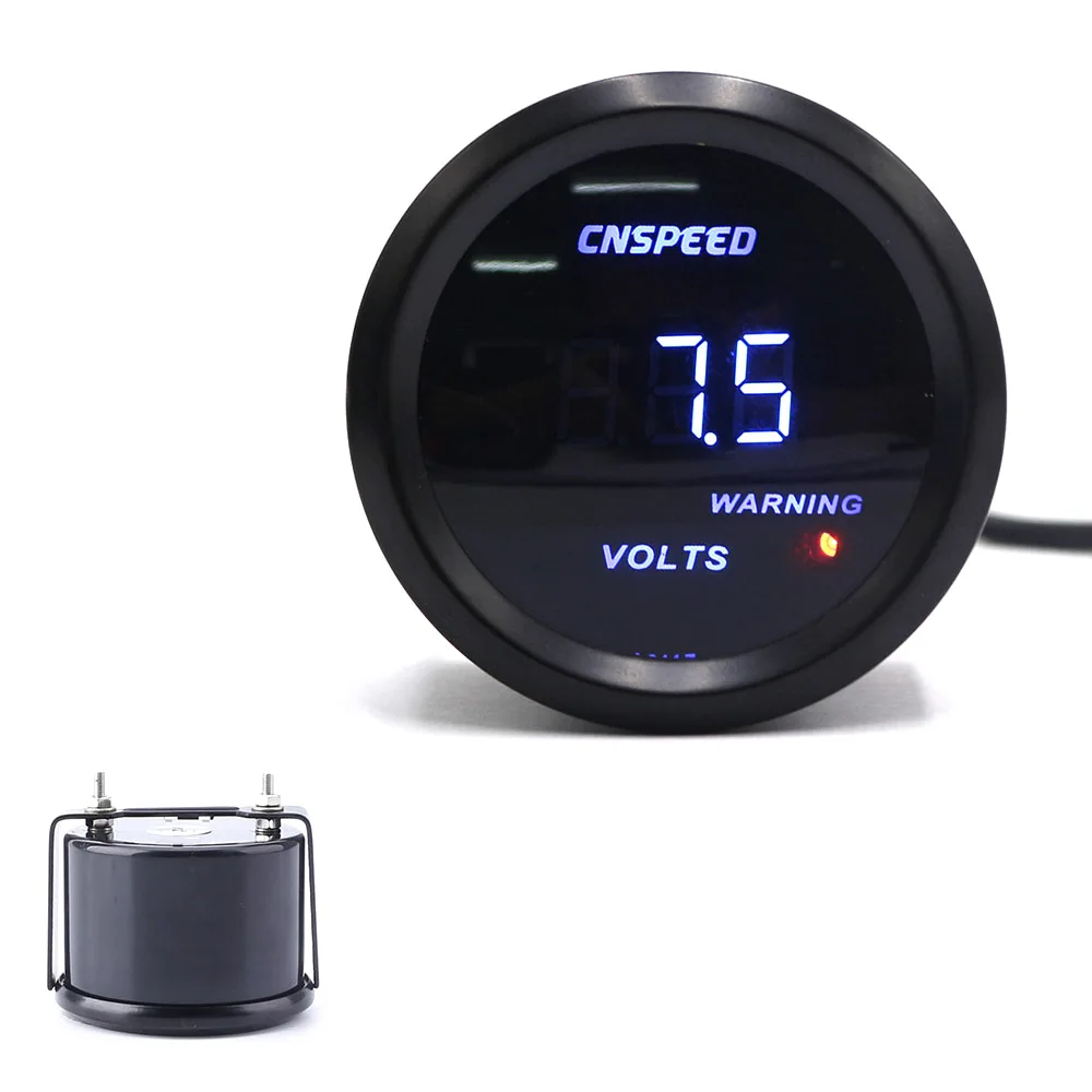 

2" 52mm Car Digital Auto Voltmeter Volts Gauge Voltage Universal Digital Blue Led Car Volt Meter Black Face