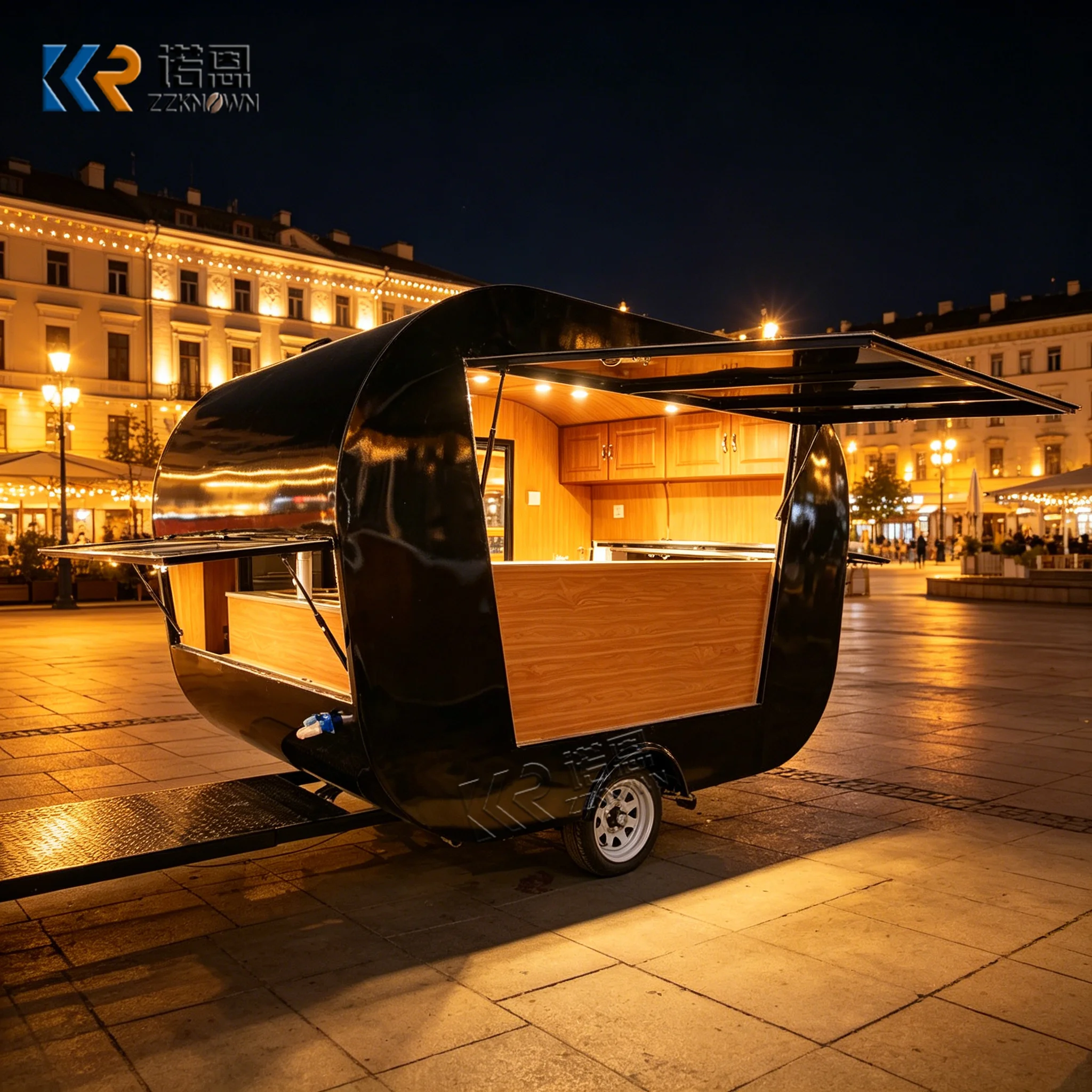 

US Standard Fast Van Design Mobile Kitchen Food Trailer Pizza Truck Concession with Full Kitchen for Food Business