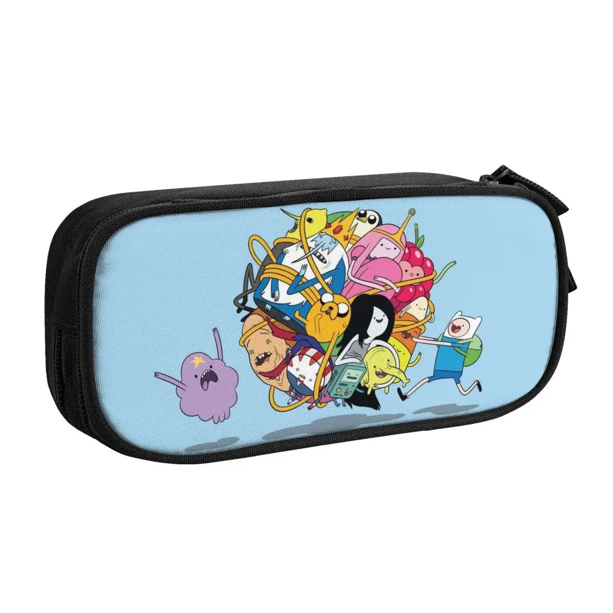 Cartoon Adventure Time Finn Jake Big Capacity Pencil Pen Case Office College School Large Storage Bag Pouch Holder Box Organizer