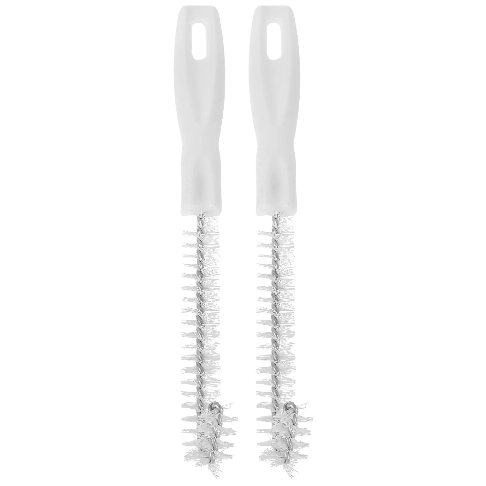 2Pcs L Shaped Bottle Cleaning Brush Stiff Bristle Multifunctional Travel Mug Coffee Pot Kitchen Cleaner Jug Brush with Handle