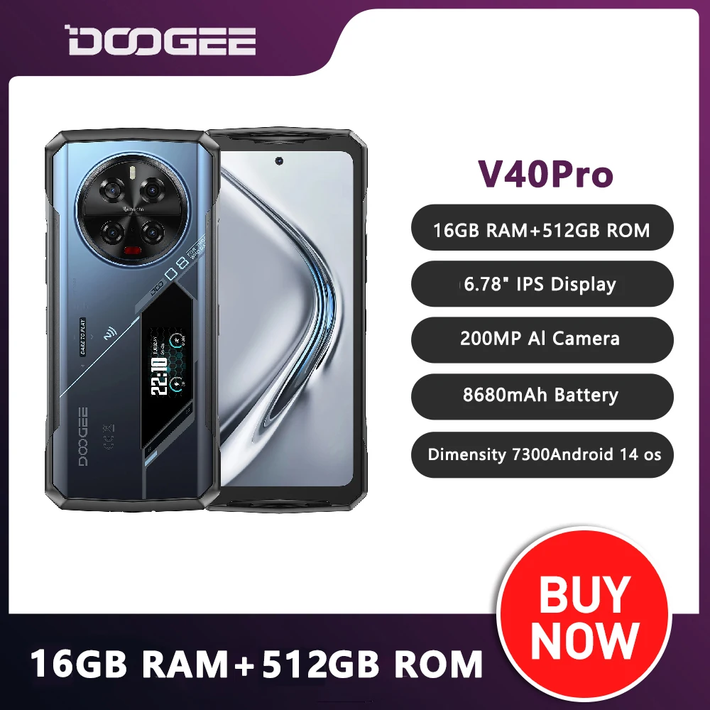 DOOGEE V40 Pro Rugged Phone6.78