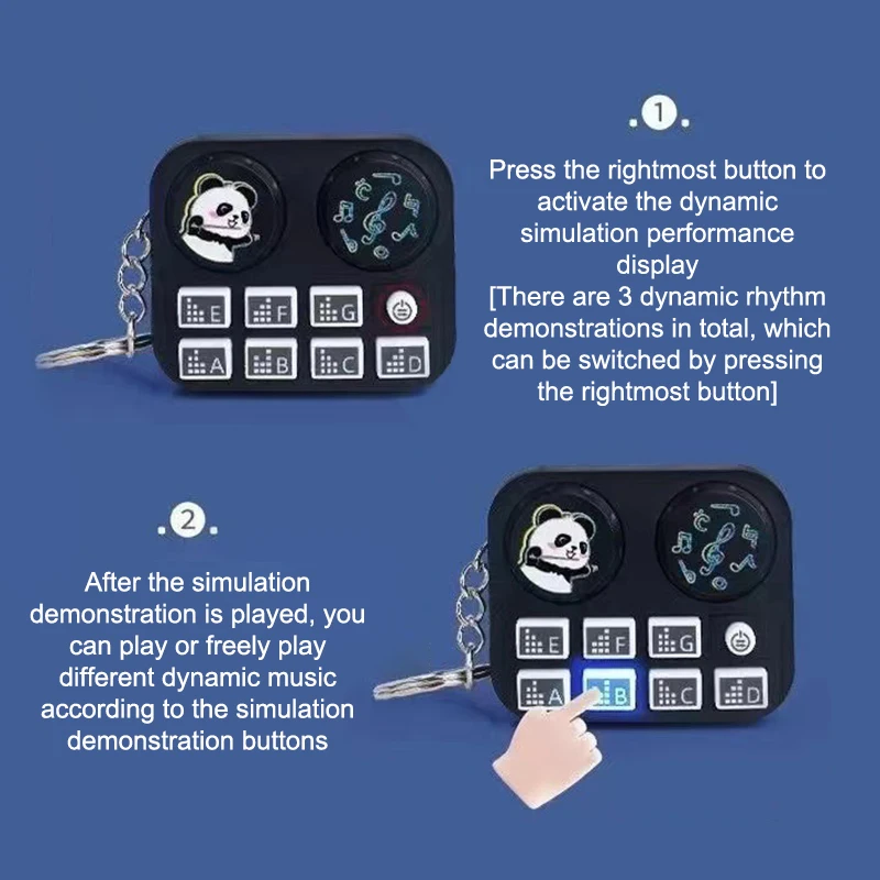 Funny Mini Rhythm Instrument Turntable Pendant Toy Decompression Animal DJ Toys Gift view 3