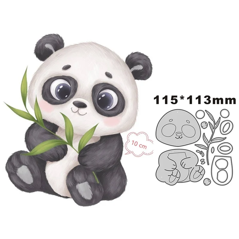 2023 New Jungle Animals Tiger Panda Metal Cutting Dies for Scrapbooking Paper Craft and Card Making Embossing Decor No Stamps