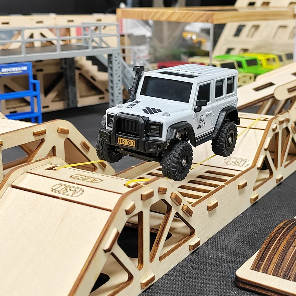 LDARC X43 1:43 zdalnie sterowany Mini 4WD na biurko samochód trójkolorowy kombinezon do wspinaczki Scence torebka Rc zabawka prezent świąteczny