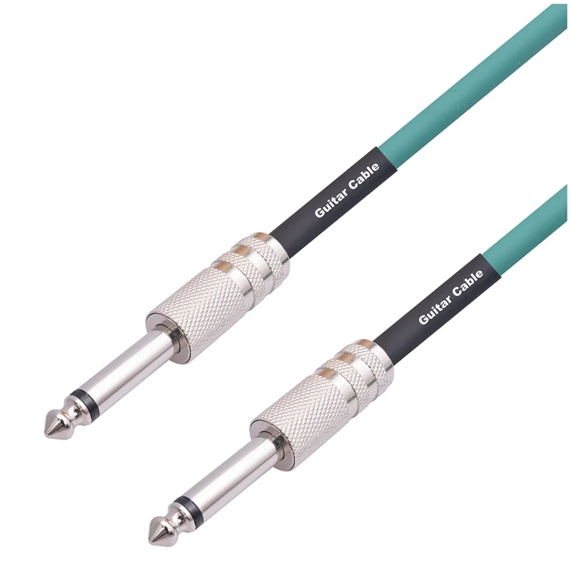 

Guitar Instrument Cable Electric Guitar Cord 6.35mm Mono Plug Connect Cable for Guitar Bass Drum Audio Device, 3 Meter