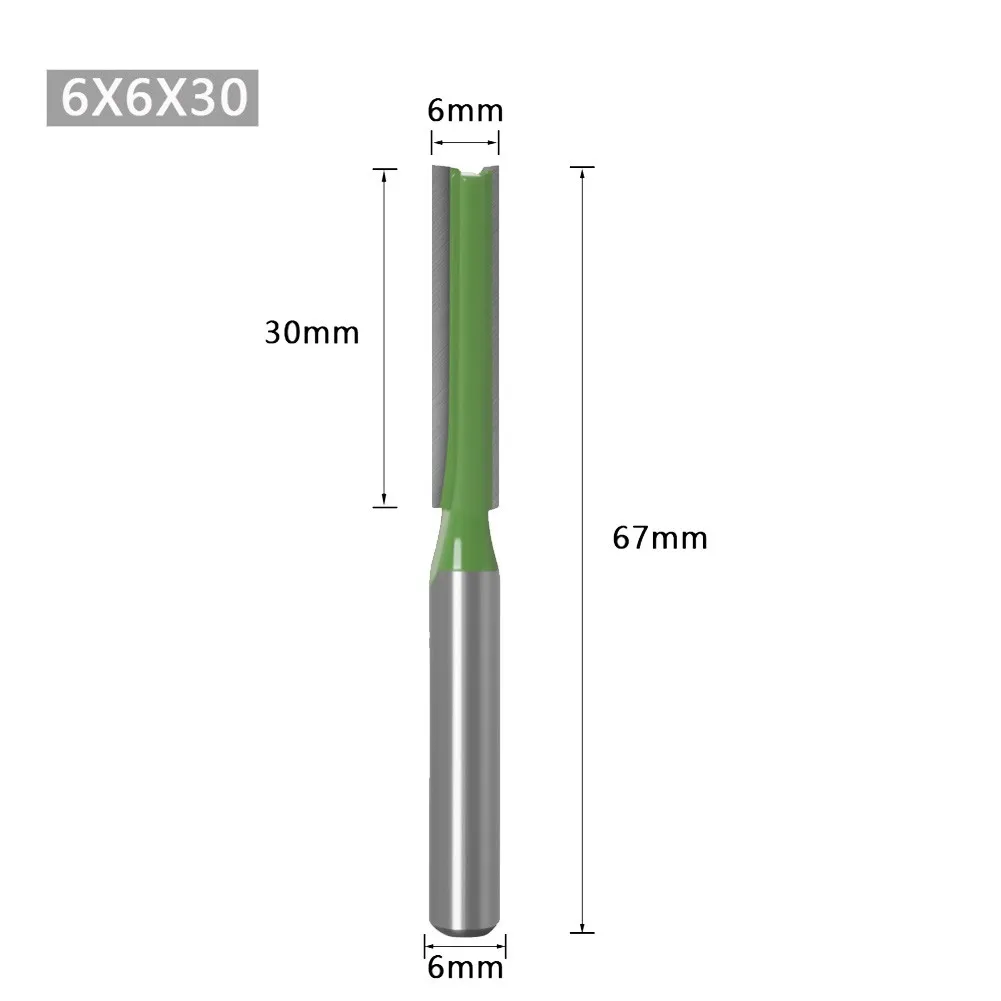 6MM Router Bits Shank 3 4 5 6 8 10 12mm Blade Diameter Double Flute Bit For Woodworking Milling Cutter Tool