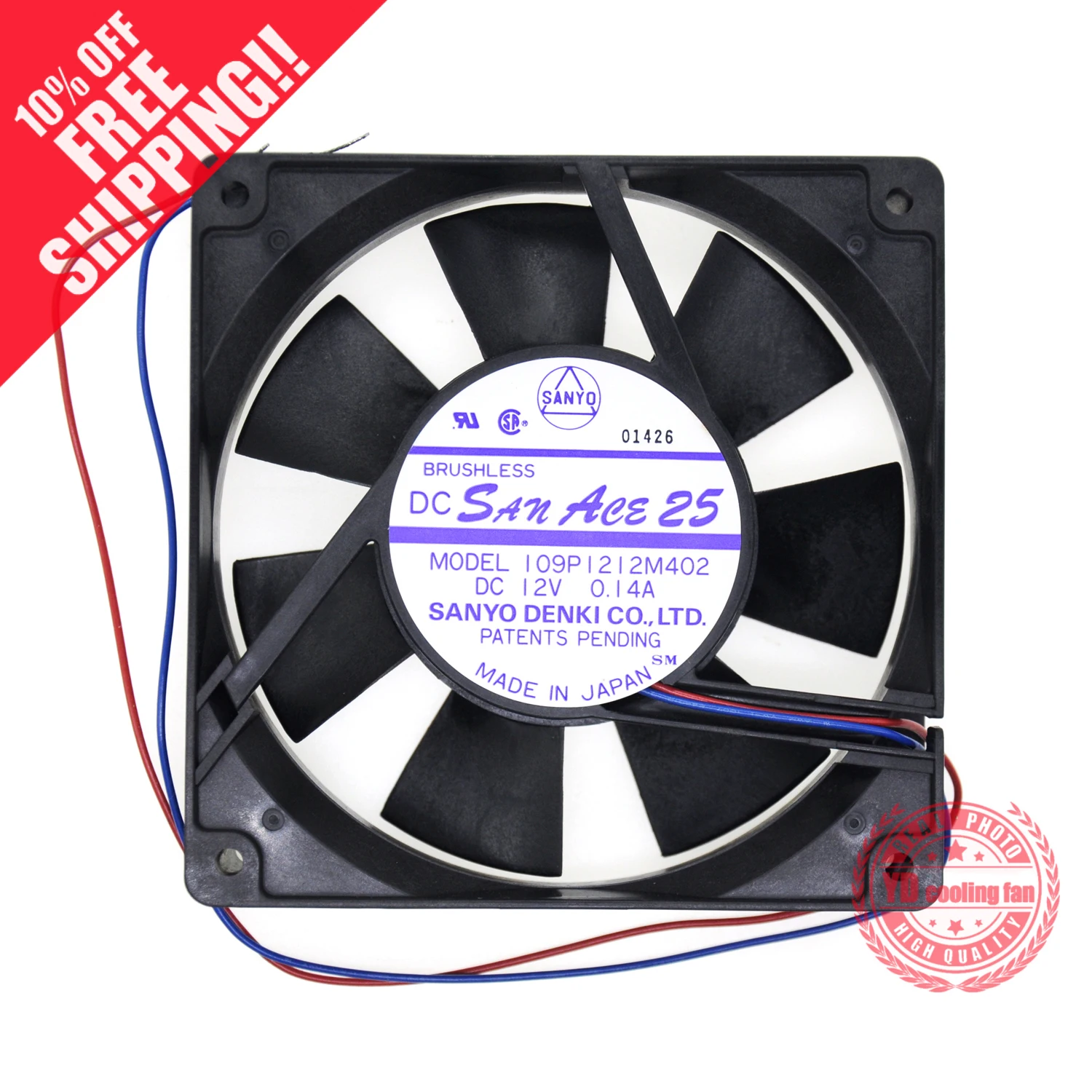 

НОВЫЙ SANYO DENKI SAN ACE 12025 12 В 109P1212M402 бесшумный охлаждающий вентилятор с двойным шарикоподшипником ATX