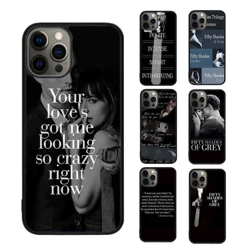 Fifty Shades of Grey Quotes Phone Case For iPhone SE2020 15 16 14 13 12 11 Pro Max Coque 8 PLUS 7 mini mobile fundas cover