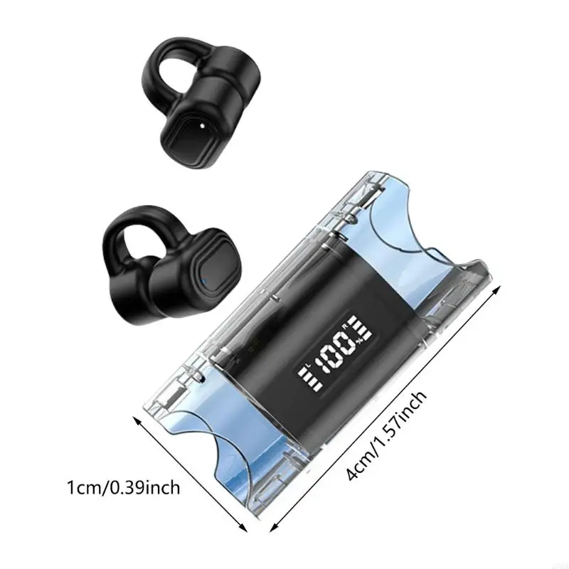 270b Bluetooth-Compatible 5.3 Headphone Olahraga Dengan Kasing Pengisian LED Headphone Display Digital Earbud Earbud Bass Deep