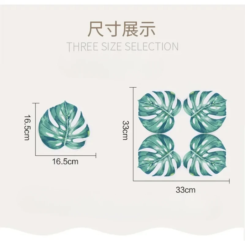 Cut Edge Cor Papel Guardanapos, Turtle Back Leaf Printing, Placemat Party Decor, 2-Ply Shaped, 10 pcs, 20pcs por pacote