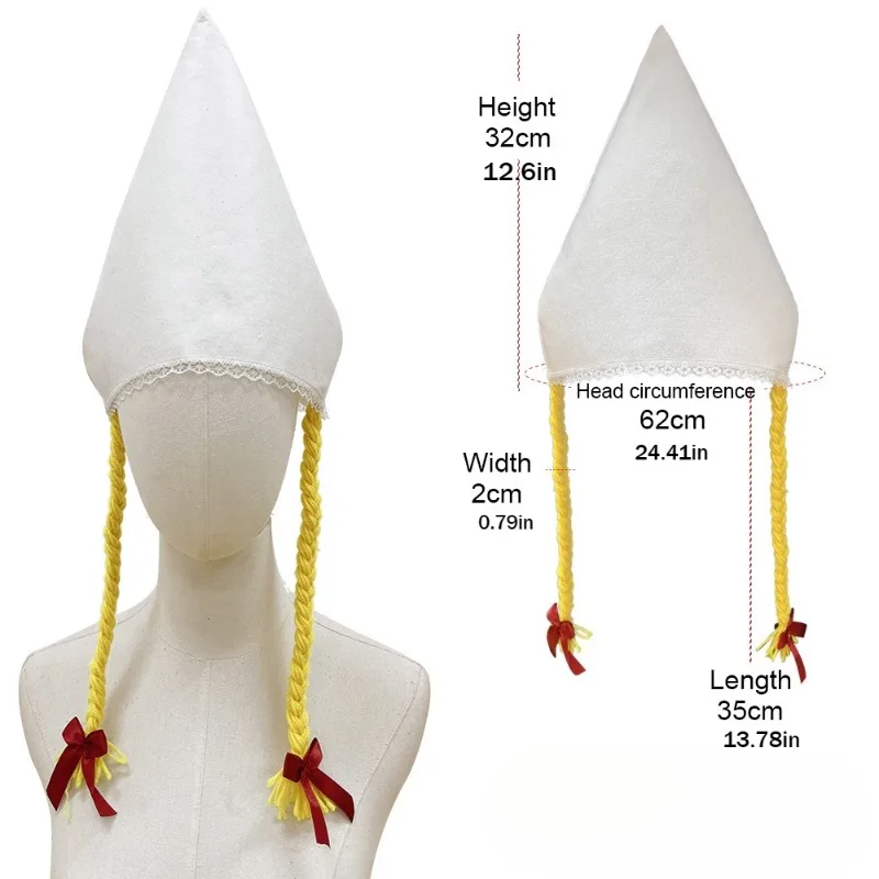 Bavarian Festival Cosplay Braided Hat For Women Dutch Girl Themed Party Costume Headwear Prop
