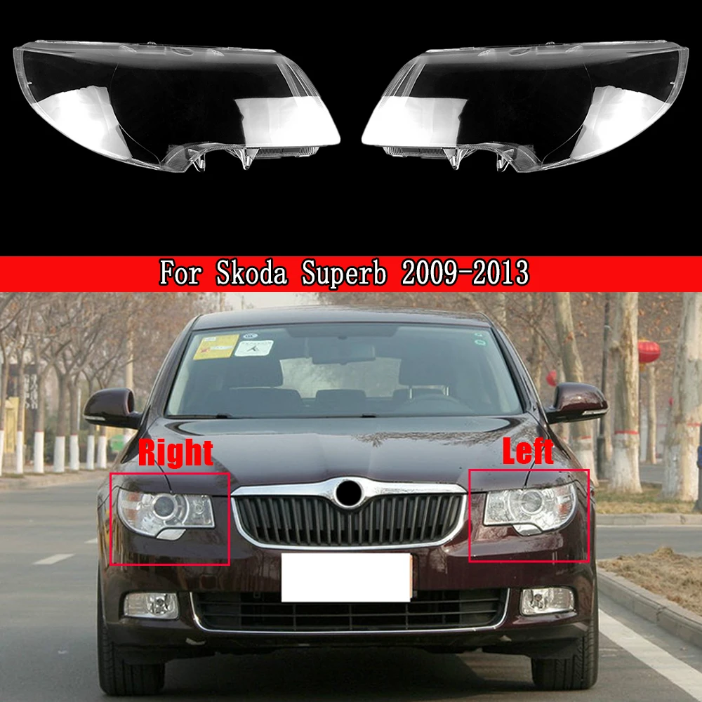 

Автомобильные фары, абажур, стеклянные крышки, колпачки для Skoda Superb 2009 2010 2011 2012 2013, линза для фар, автоматическая крышка корпуса