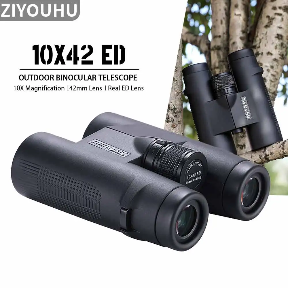 

Ultra HD 10X42ED Binoculars Professional ED Lens Telescope Nitrogen-Filled Waterproof Wide View for Outdoor Camping Engineering